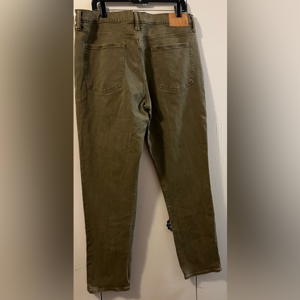 MENS MUTUAL WEAVE JEANS OLIVE (36/34) - Picture 3 of 6